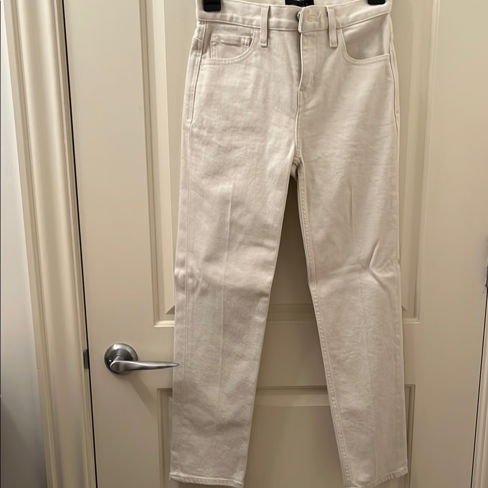 THEORY. Crop jeans in ecru. Size 24. New with tags